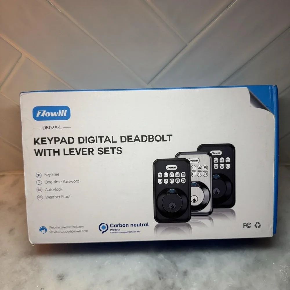 Zowill Keypad Digital Deadbolt w/ Lever Set DK02A-L Keyless Entry Lock New